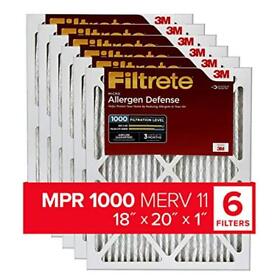 Filtrete 18x20x1 Ac Furnace Air Filter Mpr 1000 Micro Allergen Defense