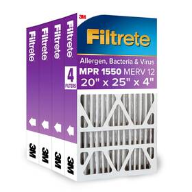 1550 Filtrete 241870513884 20x25x4 Air Filter Mpr Merv 12 Healthy Living Ultra Allergen