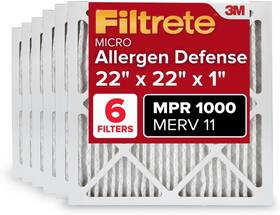 Filtrete 313055663664 22x22x1 Ac Furnace Air Filter Merv 11 Mpr 1000 6 Pack