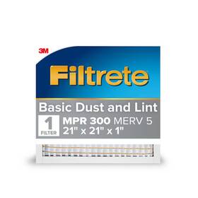 Filtrete 445052556588 21 X 1 Merv 5 300 Mpr Basic Dust And Lint Electrostatic Air Filter