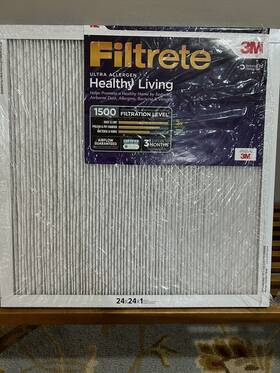 Filtrete 638060166130 3m 24x24x1 Air Filter Merv 12 Ac Furnace Replacement - 2pk