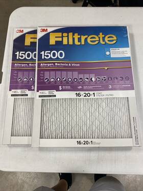 2-filtrete Filtrete 638060270851 Air Filter 1500 16x20x1 New Unopened Allergen Bacteria And Virus
