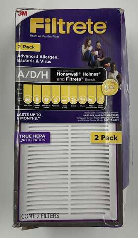 Filtrete 638060279359 A/d/h Allergen Reduction Hepa Filter Room Air Purifier 2 Pack