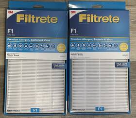 Filtrete 638060281086 2-pack F1 3m Air Purifier Filter Hepa Premium Allergen Bacteria Virus