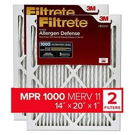 Filtrete 638060656372 14x20x1 Ac Furnace Air Filter Merv 11 Mpr 1000 Micro Allergen Defens
