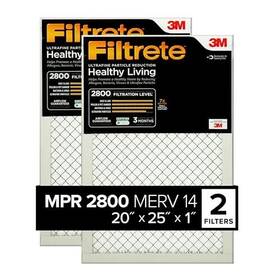 Filtrete 638060656969 20x25x1 Air Filter Mpr 2800 Merv 14 Healthy Living Ultrafine Particle Redu