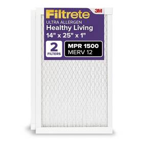 Filtrete 638060657003 14x25x1 Ac Furnace Air Filter Merv 12 Mpr 1500 Certified Asthma And Al