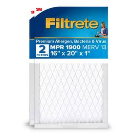 1900 Filtrete 638060657072 16x20x1 Ac Furnace Air Filter 13 Mpr Premium Allergen Bacteria&virus