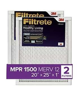 Filtrete 692618518468 20x25x1 Ac Furnace Air Filter Mpr 1500 Healthy Living Ultra 2-pack