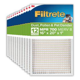 700-12pk-ec Filtrete 16 X 20 1 Air Filter 12 Hvac Filters Mpr 700 Merv 8 Dust Pollen