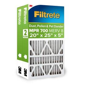 703dp5-2pk1e Filtrete 20x25x5 Air Filter Mpr 700 Merv 8 Clean Living Dust Pollen And P