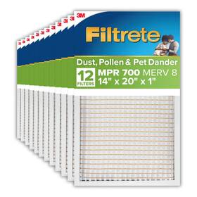 705-12pk-ec Filtrete 14 X 20 1 Air Filter 12 Hvac Filters Mpr 700 Merv 8 Dust Pollen