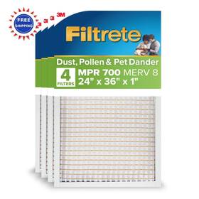 7128-4 Filtrete 24x36x1 Ac Furnace Air Filter Merv 8 Mpr 700 4 Pack Tough Pollen Easy