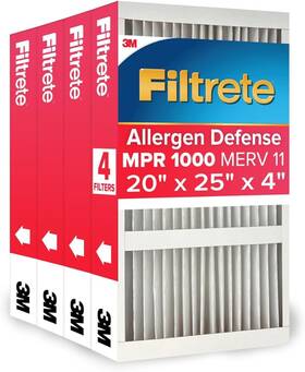 Filtrete 780892380397 20x25x4 Ac Furnace Air Filter Mpr 1000 Merv 11 Fits Honeywell