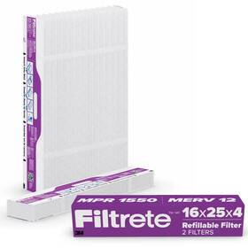 94713070 Filtrete 2pk 16 Inch X25 X4 Mpr 1550 Merv 12 Refillable Air Filter