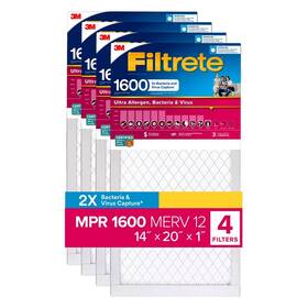 980423617 Filtrete Allergen Mpr 1600 2x Bacteria And Virus Capture 14x20x1 4 Pack