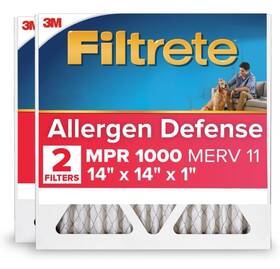 Ad11-2pk-1e Filtrete 2-pack 14x14x1 Ac Furnace Air Filter Merv 11 Mpr 1000 Allergen New