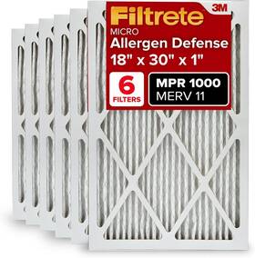 Ad28-6pk-1e Filtrete 18x30x1 Ac Furnace Air Filter Merv 11 Mpr 1000 6 Pack 670