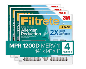 Filtrete Allergen 14x14x1 Reduction Plus 2x Dust Filter 4-pk
