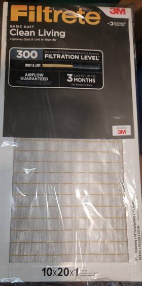 Bd07-6pk-1e Filtrete 6 Pk 3m 10x20x1 Ac Furnace Air Filter Mpr 300 Electrostatic Pleated