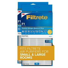 Fapf-f1-2p-amz Filtrete F1 Room Air Purifier Filter True Hepa Premium Allergen Bacteria And Virus 1