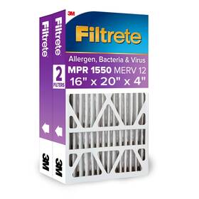 Ndp00-4in-2 Filtrete 16x20x4 Ac Furnace Air Filter Mpr 1550 Merv 12 Fits Lennox And Hone Ndp00-4in-2 Filtrete 16x20x4 Ac Furnace Air Filter Mpr 1550 Merv 12 Fits Lennox And Hone