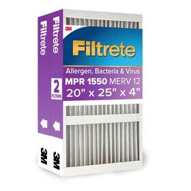 Ndp03-4-2pk-1e Filtrete 20x25x4 Ac Furnace Air Filter Mpr 1550 12 Fits Honeywell And Aprilaire Space