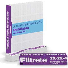 Rf2003-4-2p-ec Filtrete 20x25x4 Refillable Air Filter Mpr 1550 Merv 12 Allergen Bacteria And Virus