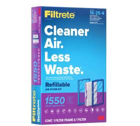 Rs2001-4-1r Filtrete New 16x25x4 Refillable Air Filter Starter Kit Mpr 1550 3m Rs2001-4-1