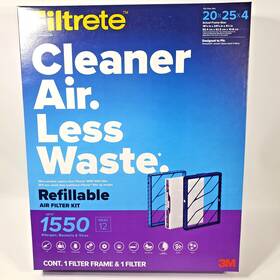 Rs2003-4-1r Filtrete 20 X 25 4 Refillable Air Filter Starter Kit Mpr 1550 3m Rs2003-4-1