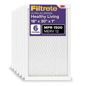 Ur28-6pk-1e Filtrete 18x30x1 Ac Furnace Air Filter Merv 12 Mpr 1500 Certified Asthma &