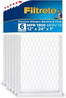 Ut20-6pk-2e Filtrete 12x24x1 Ac Furnace Air Filter Merv 13 Mpr 1900 6-pack