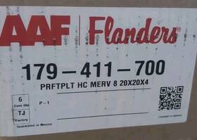 179-411-700 Flanders Lot Of 4 Aaf Disposable Air Filters 20x20x4 Hc M8