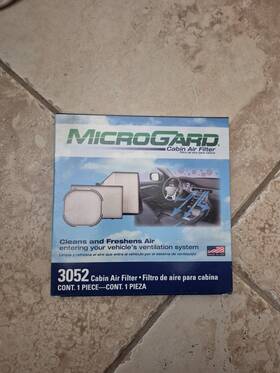 3052 Fram 009100537652 Microgard Cabin Air Filter