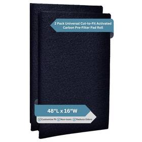 Fresh Headquarters 726152255753 2 Pk Cut To Fit Activated Carbon Pre Filter Pad Roll Universal Filtration Sh
