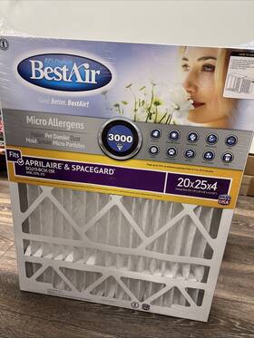 Sg213-box-13r Freudenberg Filtration Technologies 078757016568 Bestair 25 Inch H X 20 W 4 D 13 Merv Air Filter Pack Of 3