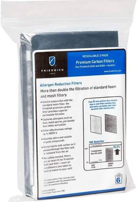 92013403 Friedrich Kuhl Ac Unit Carbon Filters For Room Air Conditioners 3 Pack Kwcfs