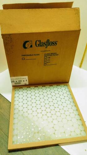 Pta202001 Glasfloss Air Filters Size 20x20x1 G2/1 Lot Of 7