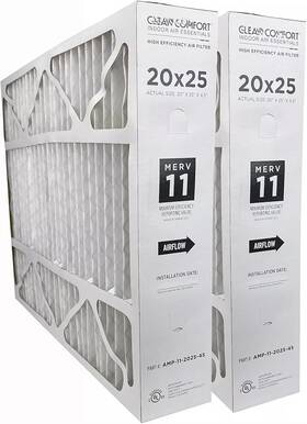 Amp-11-2025-45 Goodman 2 Pack Air Filters 20 Inch X 25 4.5 Merv 11 Amp-11-2025-45 Goodman 2 Pack Air Filters 20 Inch X 25 4.5 Merv 11