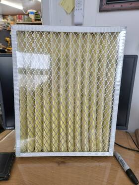 5m327 Grainger 16x20x2 Merv 8 High Temperature Pleated Filter. Max Temp 400