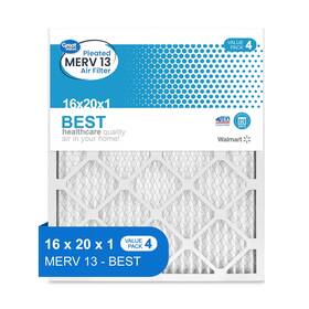 Wal4p13-011620 Great Value 16x20x1 Merv 13 Best Hvac Air And Furnance Filter Captures Dust
