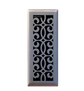 E1401bn04x12 Hampton Bay Classic Scroll 4 Inch X 12 Steel Floor Register In Brushed Nickel