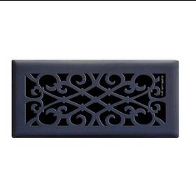 E1402mb04x10 Hampton Bay Elegant Scroll 4 Inch X 10 Steel Floor Register In Matte Black