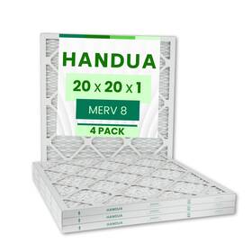 Handua 756014667363 20x20x1 Air Filter Merv 8 Dust Control Plated Furnace Ac Replacement Fil