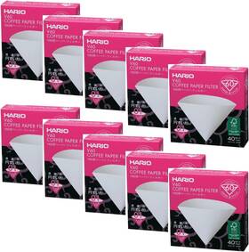 Hario 705353933158 10 X V60 Size 01 White Paper Coffee Filters 40-count Boxed Set 400 Sheets