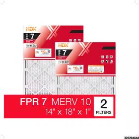 Hdx 313017024090 14 Inch X 18 1 Allergen Plus Pleated Air Filter Fpr 7 Merv 10 2-pack