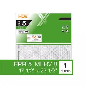 Merv-8 Hdx 313090688615 17.5 Inch X 23.5 1 Standard Pleated Air Filter Fpr-5