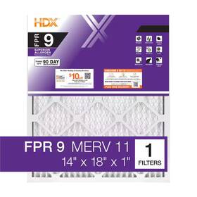 Hdx 313093983977 14 Inch X 18 1 Superior Pleated Air Filter Fpr 9 Merv 11