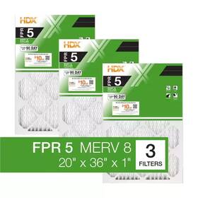 Hdx 313113029029 20x36x1 Inch Air Filter 3 Pack Furnace Ac Standard Pleated Fpr 5 Merv 8 Expedite