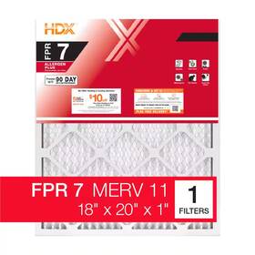 Hdx 445004243238 18 Inch X 20 1 Allergen Plus Pleated Air Filter Fpr 7 Merv 11
